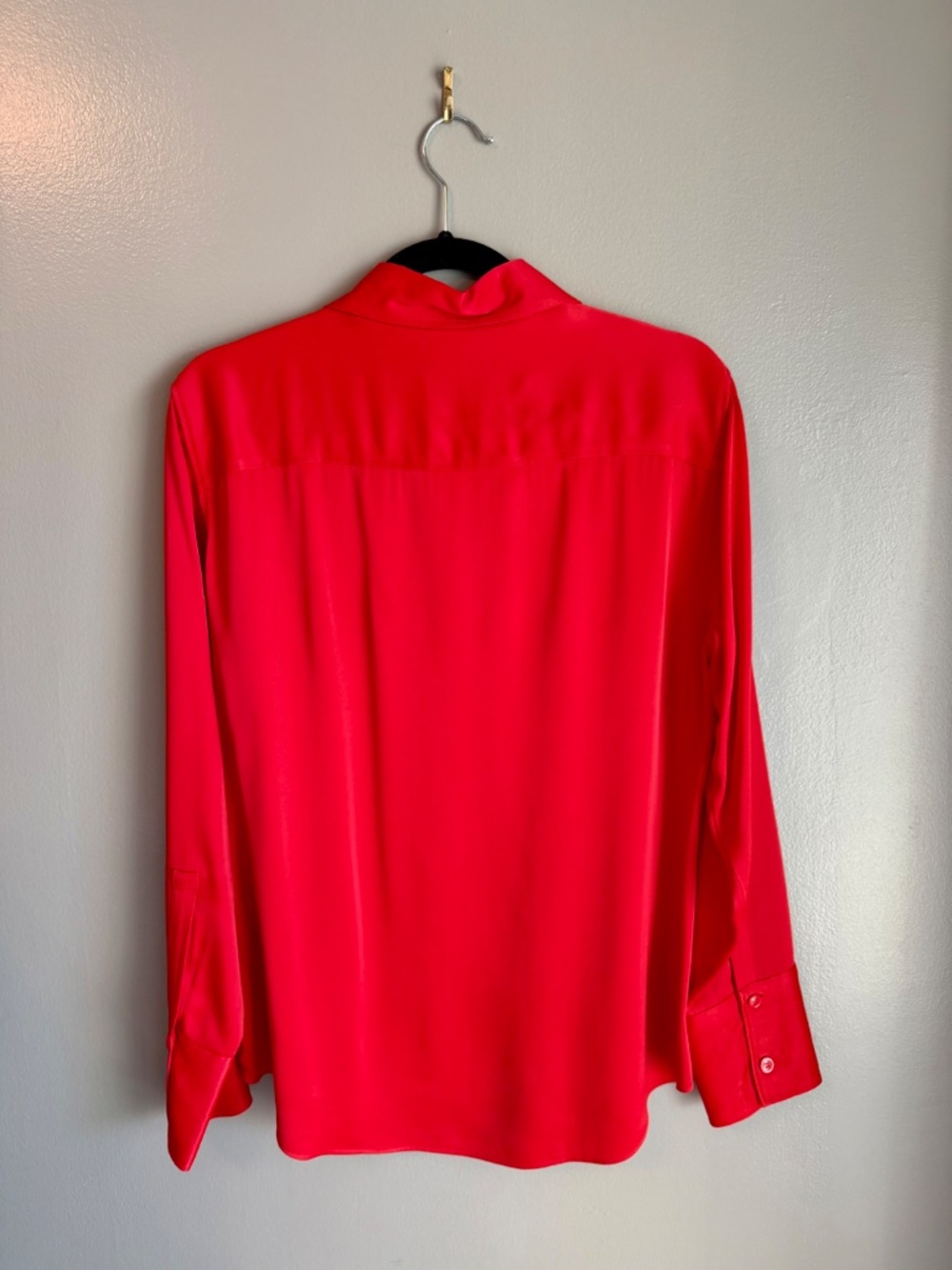 Red Satin Zara Blouse - Picture 4 of 5